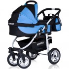 Детская универсальная коляска 2 в 1 Riko Amigo Blue